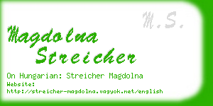 magdolna streicher business card